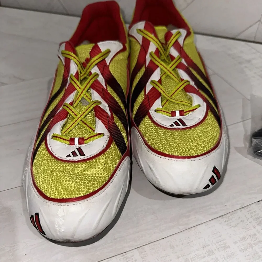 Adidas Meteor 2 SP Men's Size 13 Track Shoes, Yellow Red, 663227 W/spikes & Key